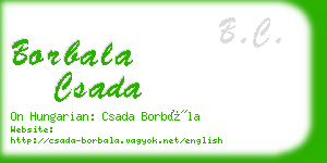 borbala csada business card